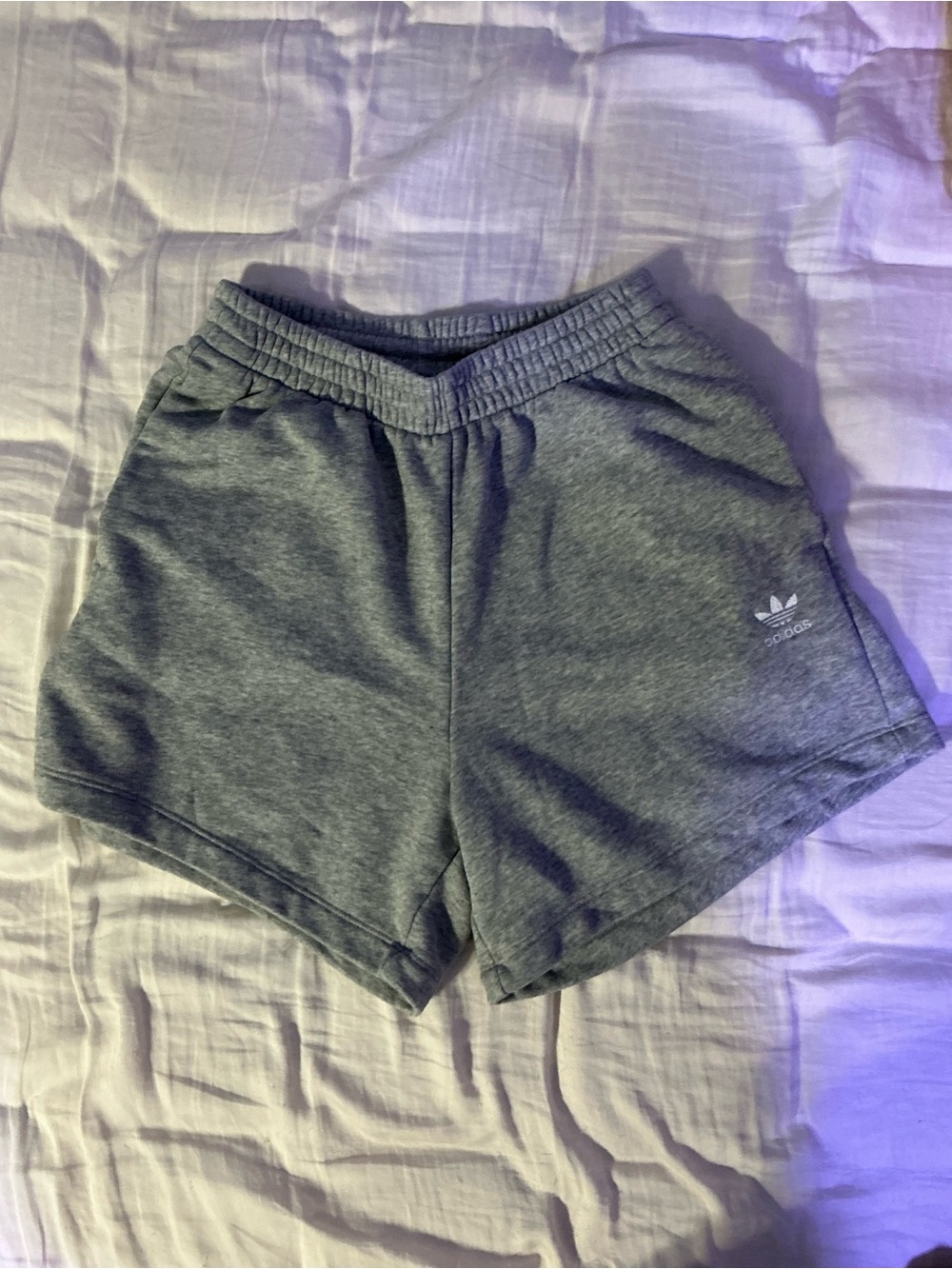 adidas Women's Heather Gray Trefoil Athletic Shorts